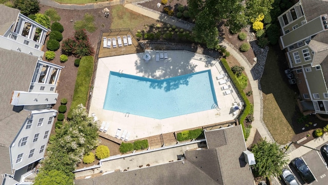 720 Springfork Dr, Cary, NC 27513 - drone / aerial view of a pool