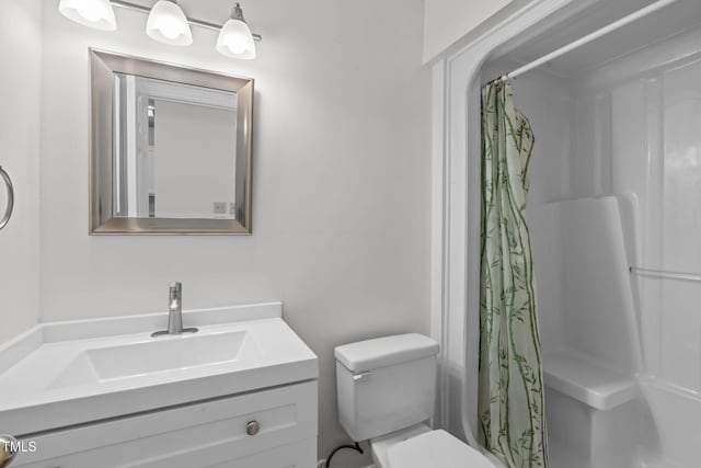 82 Forest Oaks Dr, Durham, NC 27705 - bathroom with vanity and a shower with shower curtain