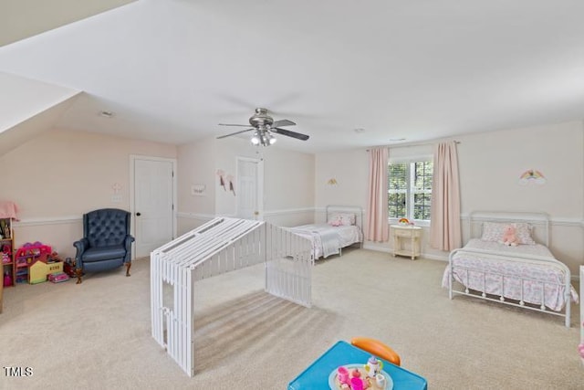 6425 Cross Ridge Dr, Holly Springs, NC 27540 - bedroom with carpet floors and ceiling fan