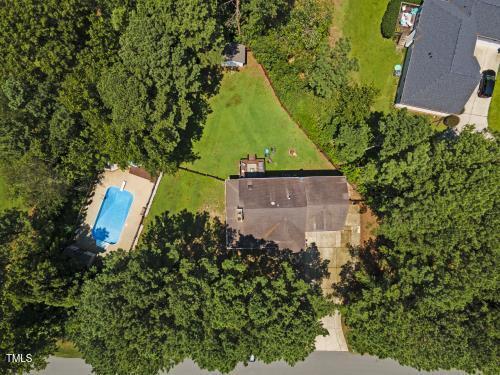 6425 Cross Ridge Dr, Holly Springs, NC 27540 - drone / aerial view of a pool area