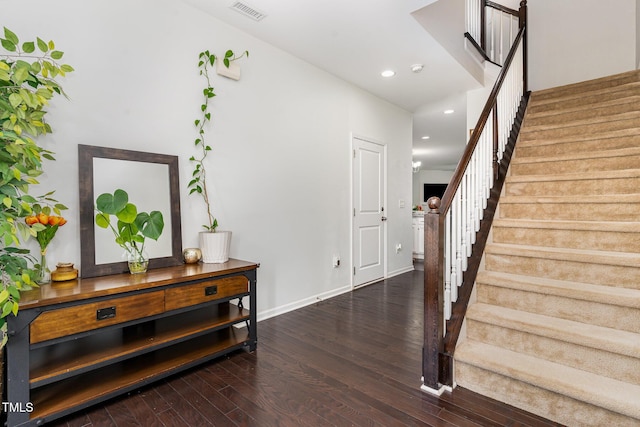 155 Writing Rock Pl, Apex, NC 27539 - stairway with wood finished floors and recessed lighting