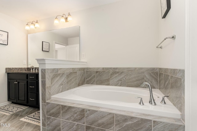 155 Writing Rock Pl, Apex, NC 27539 - bathroom featuring vanity and a garden tub