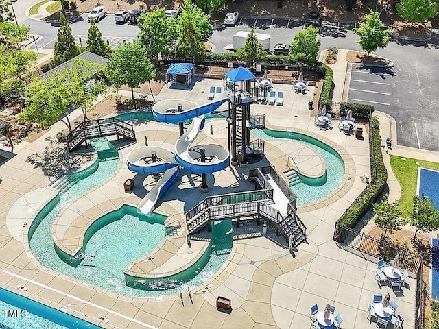 155 Writing Rock Pl, Apex, NC 27539 - bird's eye view of a pool and a recreational park