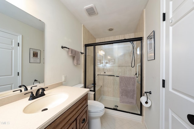 506 Cottage Ln, Durham, NC 27713 - full bathroom with a shower stall, vanity, and tile patterned floors