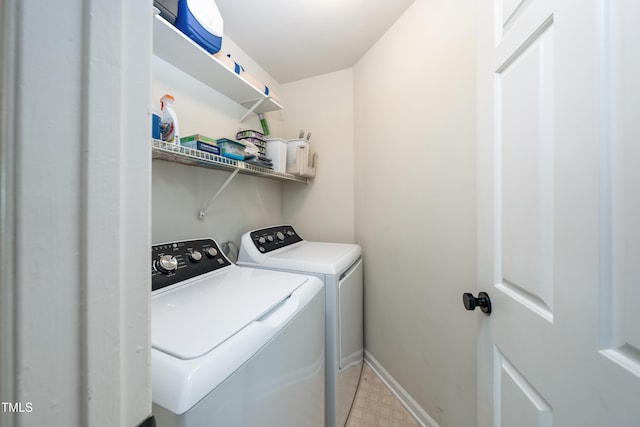 506 Cottage Ln, Durham, NC 27713 - laundry area with washer and dryer and light flooring