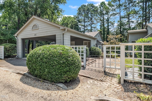 506 Cottage Ln, Durham, NC 27713 - view of side of property featuring a gate