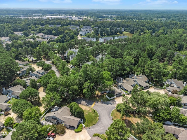 506 Cottage Ln, Durham, NC 27713 - aerial perspective of suburban area featuring a heavily wooded area