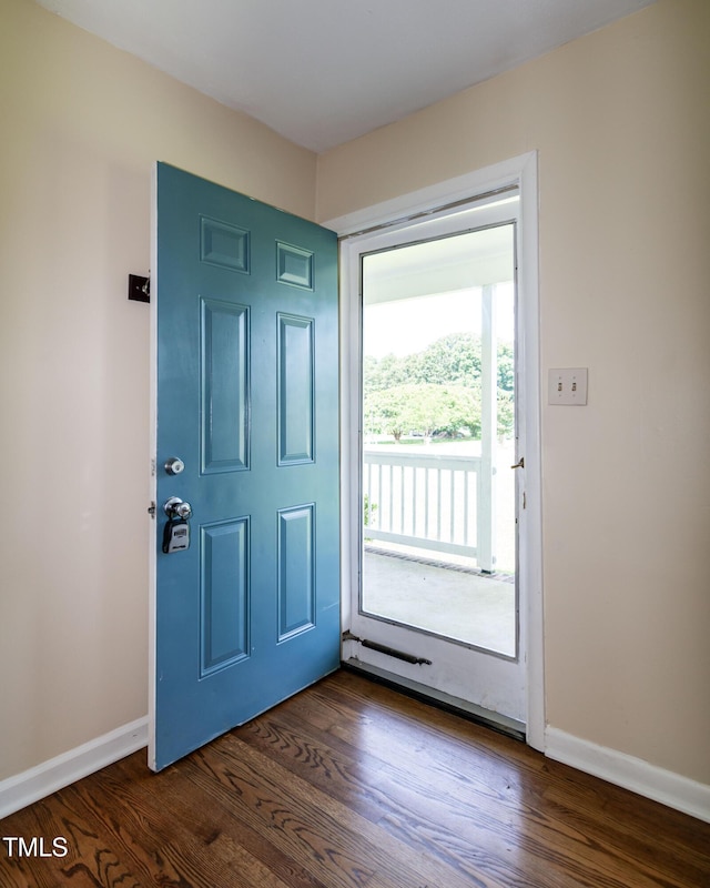 5840 Rocking Chair Dr, Youngsville, NC 27596 - entrance foyer featuring dark wood-style flooring