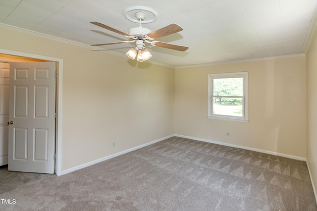5840 Rocking Chair Dr, Youngsville, NC 27596 - carpeted spare room with crown molding and a ceiling fan
