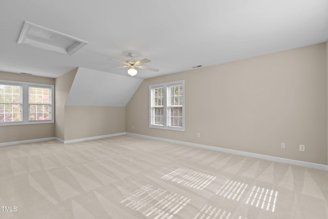 1806 White Dogwood Rd, Apex, NC 27502 - bonus room with attic access, light colored carpet, and lofted ceiling