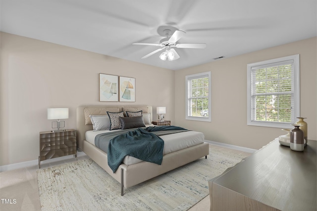 1806 White Dogwood Rd, Apex, NC 27502 - bedroom featuring baseboards and a ceiling fan
