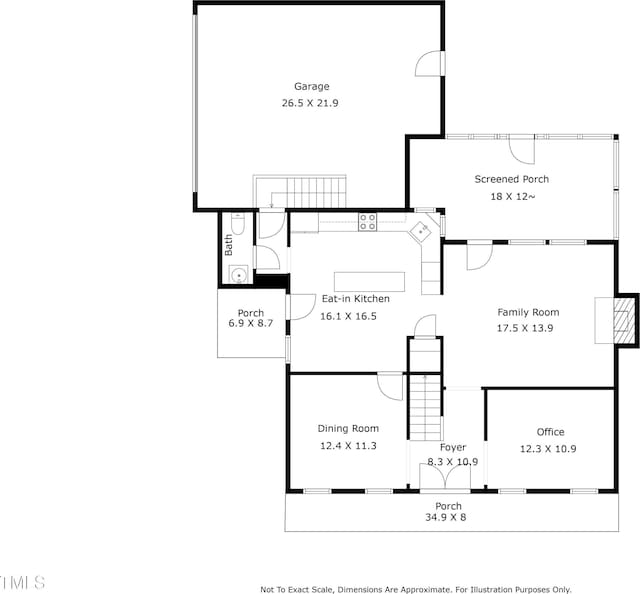 1806 White Dogwood Rd, Apex, NC 27502 - view of floor plan / room layout