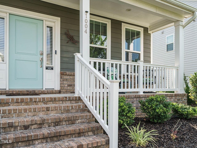 1004 Dogwood Bloom Ln, Knightdale, NC 27545 - doorway to property with a porch
