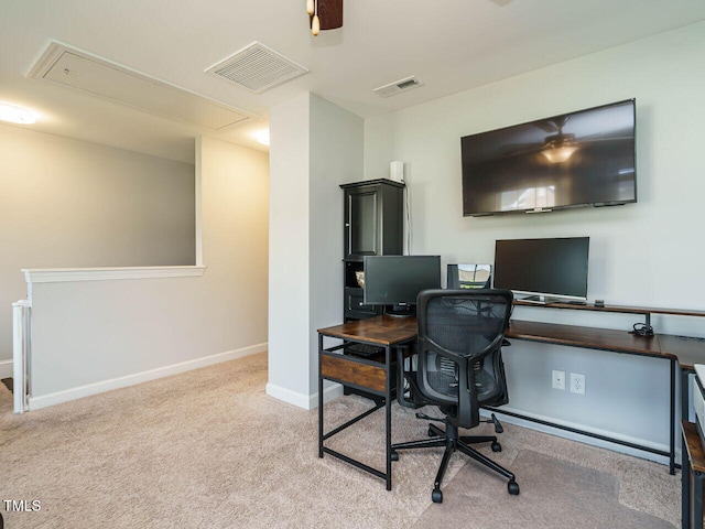 1004 Dogwood Bloom Ln, Knightdale, NC 27545 - carpeted home office featuring attic access and baseboards