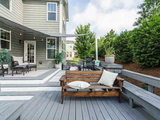 1004 Dogwood Bloom Ln, Knightdale, NC 27545 - deck with outdoor dining space