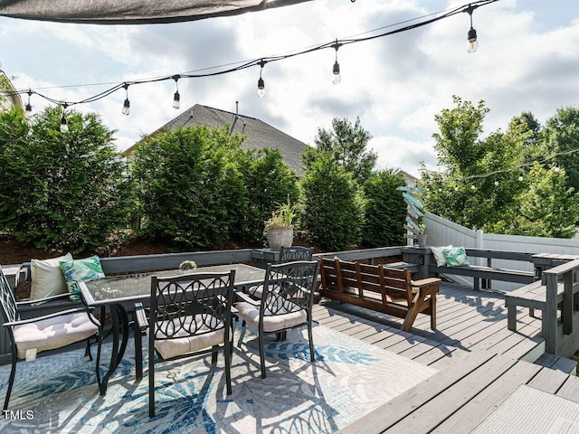 1004 Dogwood Bloom Ln, Knightdale, NC 27545 - deck featuring outdoor dining space