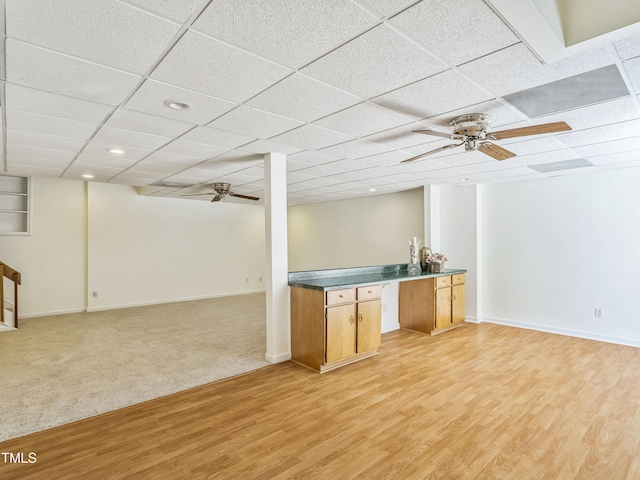 104 Pellinore Ct, Cary, NC 27513 - indoor bar featuring light wood-style floors and ceiling fan
