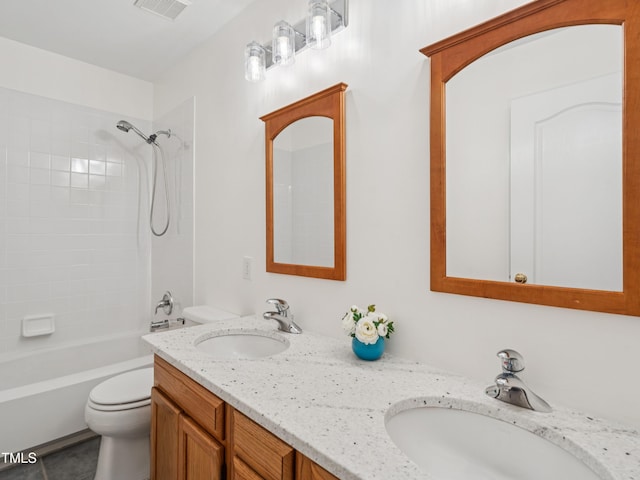 104 Pellinore Ct, Cary, NC 27513 - full bathroom with double vanity and shower / washtub combination