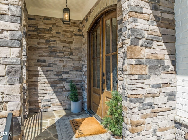 2105 Gardenbrook Dr, Raleigh, NC 27606 - entrance to property featuring a porch and brick siding