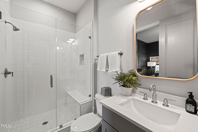 2105 Gardenbrook Dr, Raleigh, NC 27606 - bathroom with vanity and a shower stall