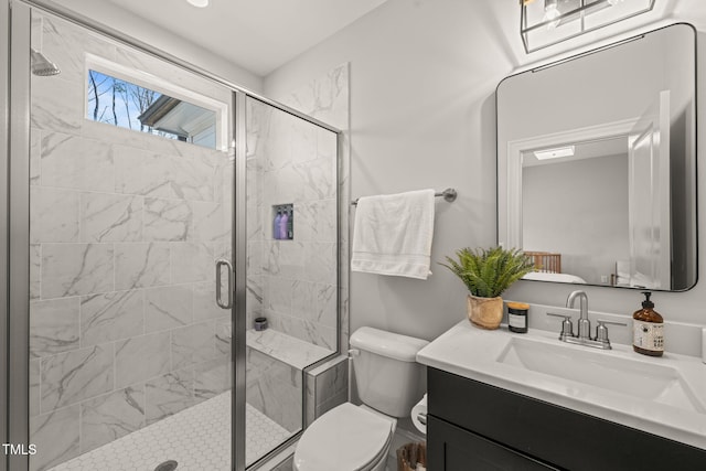 2105 Gardenbrook Dr, Raleigh, NC 27606 - bathroom with vanity and a stall shower