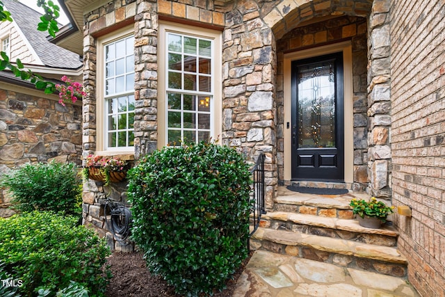 4164 English Garden Way, Raleigh, NC 27612 - entrance to property with stone siding