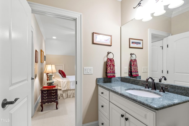 4164 English Garden Way, Raleigh, NC 27612 - ensuite bathroom featuring vanity and crown molding