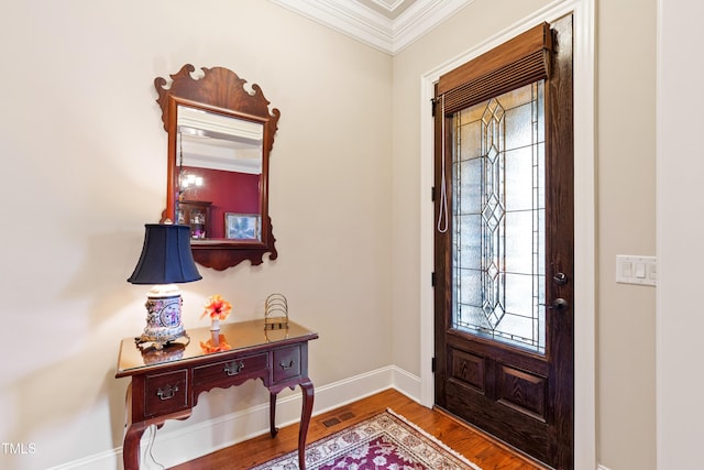 4164 English Garden Way, Raleigh, NC 27612 - entrance foyer featuring crown molding and wood finished floors