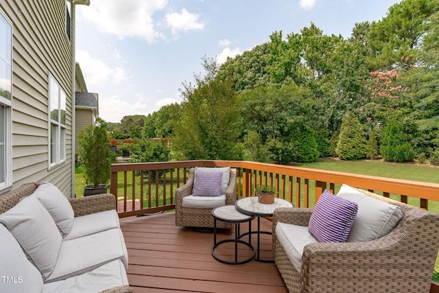 2508 Hidden Meadow Dr, Fuquay Varina, NC 27526 - deck featuring outdoor lounge area