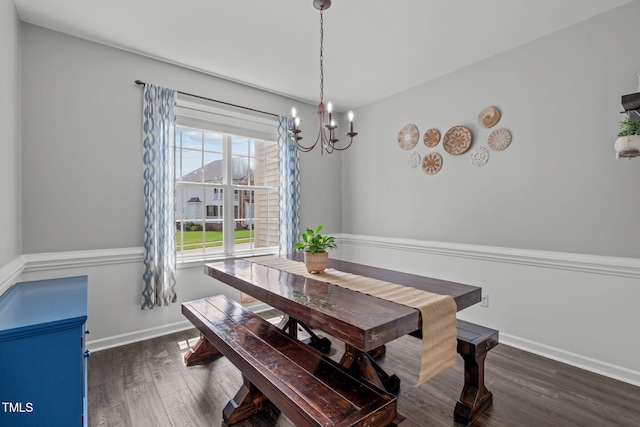 2508 Hidden Meadow Dr, Fuquay Varina, NC 27526 - dining space with a chandelier and wood finished floors