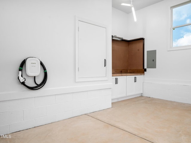 10 Hermitage, Franklinton, NC 27525 - detailed view of electric panel, car charger, and concrete floors