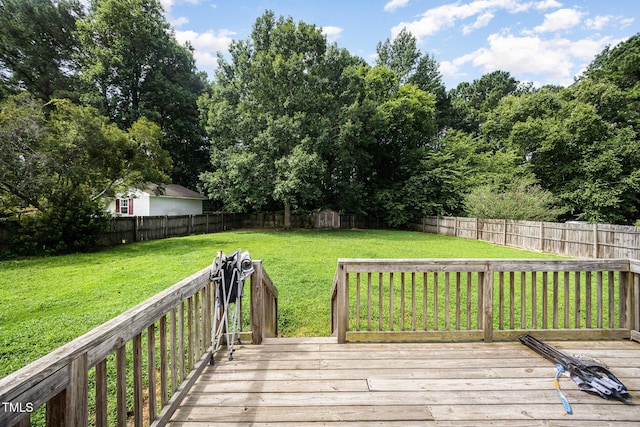 104 Fairfield Dr, Goldsboro, NC 27530 - deck with a fenced backyard