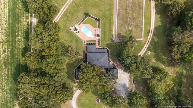 387 Three Bridge Rd, Dunn, NC 28334 - aerial view of property and surrounding area with a pool area
