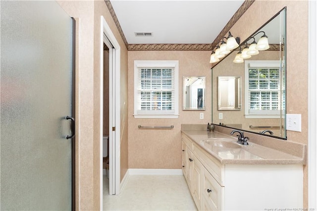 387 Three Bridge Rd, Dunn, NC 28334 - full bathroom with vanity and a stall shower