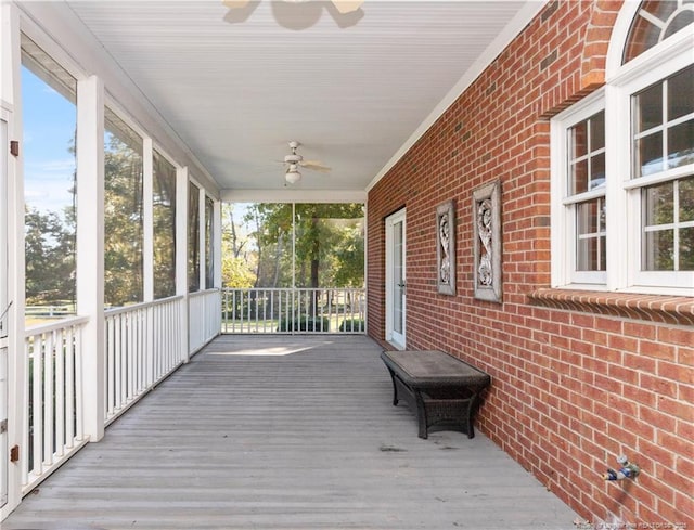 387 Three Bridge Rd, Dunn, NC 28334 - porch with ceiling fan