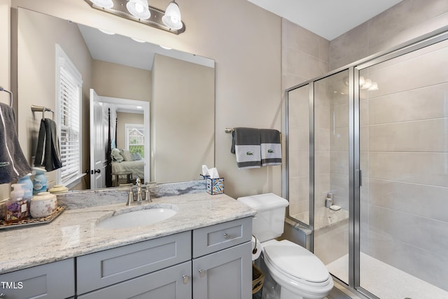 1089 Queensdale Dr, Cary, NC 27519 - full bathroom featuring vanity, a stall shower, and ensuite bath