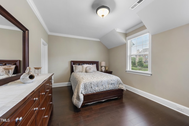 1089 Queensdale Dr, Cary, NC 27519 - bedroom with ornamental molding and dark wood-type flooring