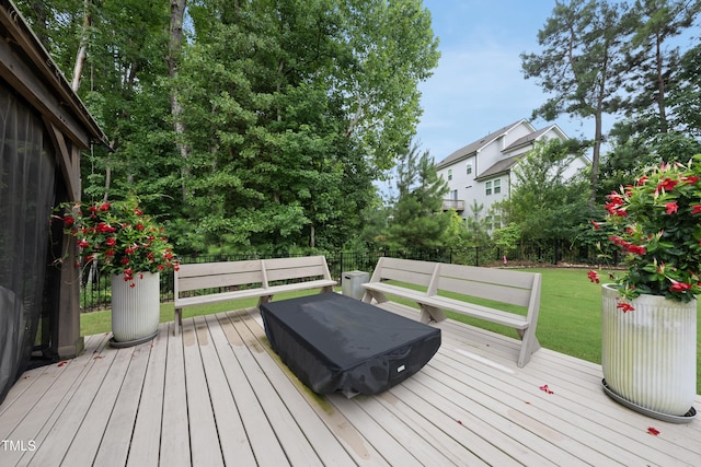 1089 Queensdale Dr, Cary, NC 27519 - view of wooden terrace