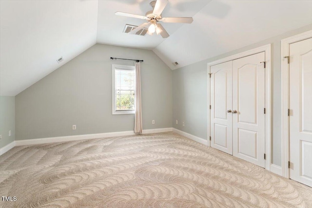 109 Gullane Ct, Apex, NC 27502 - additional living space with lofted ceiling, light colored carpet, and a ceiling fan