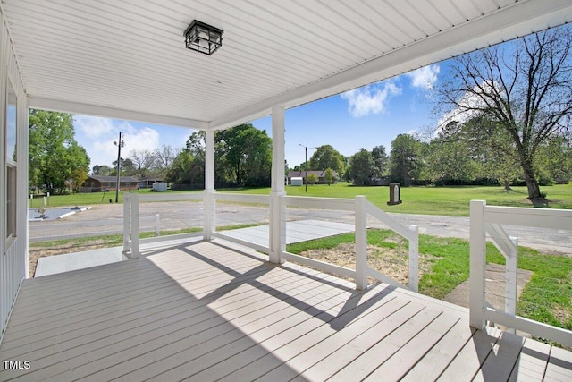 400 E Townsend St, Dunn, NC 28334 - deck featuring a yard