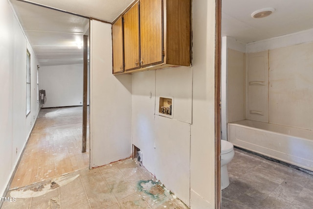 3170 Loblolly Ln, Wake Forest, NC 27587 - washroom featuring hookup for a washing machine and ornamental molding