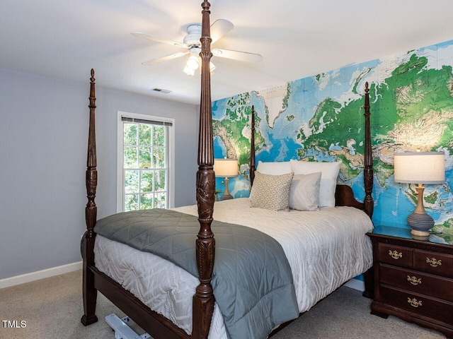 5032 Salem Ridge Rd, Holly Springs, NC 27540 - bedroom featuring carpet floors and a ceiling fan