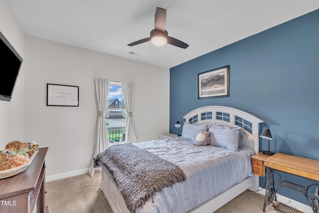 115 Creech Place Dr, Benson, NC 27504 - bedroom featuring carpet floors and ceiling fan