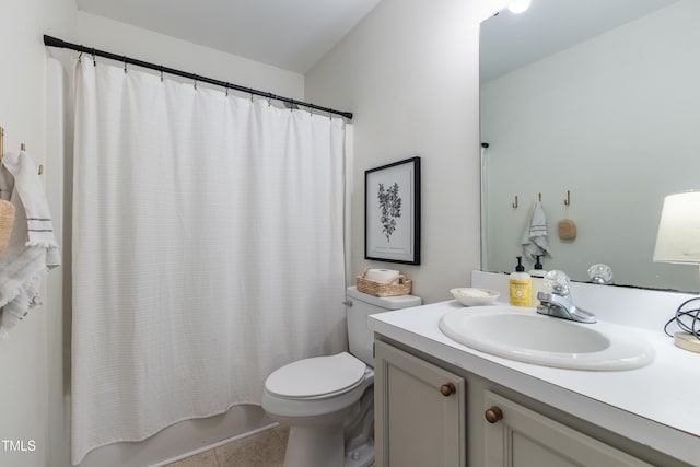 107 Leighton Pl, Knightdale, NC 27545 - full bath with vanity, tile patterned flooring, and shower / bath combination with curtain