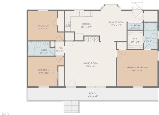 107 Leighton Pl, Knightdale, NC 27545 - view of property floor plan