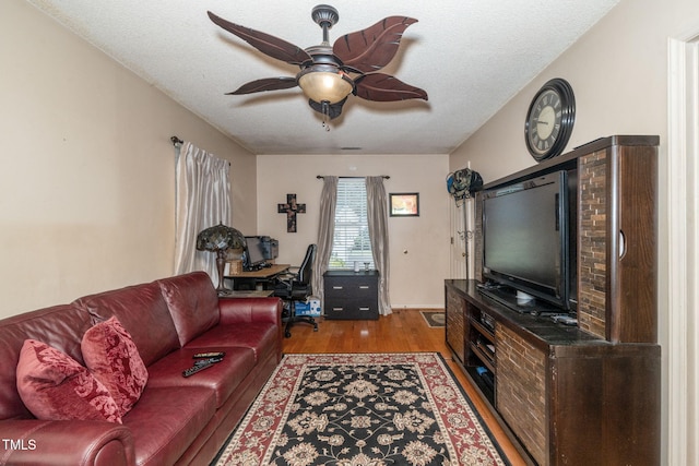 501 Dandelion Ct, Raleigh, NC 27610 - living room featuring a ceiling fan and wood finished floors