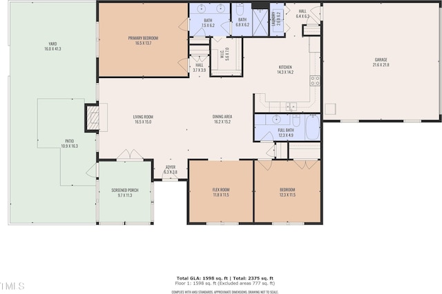 4710 Ludwell Branch Ct, Raleigh, NC 27612 - view of property floor plan
