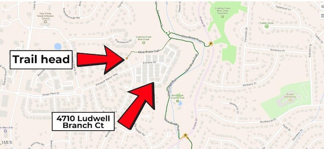 4710 Ludwell Branch Ct, Raleigh, NC 27612 - map of property location