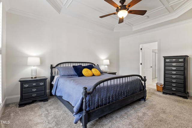 2512 Stewart St, Fuquay Varina, NC 27526 - carpeted bedroom with crown molding and a ceiling fan