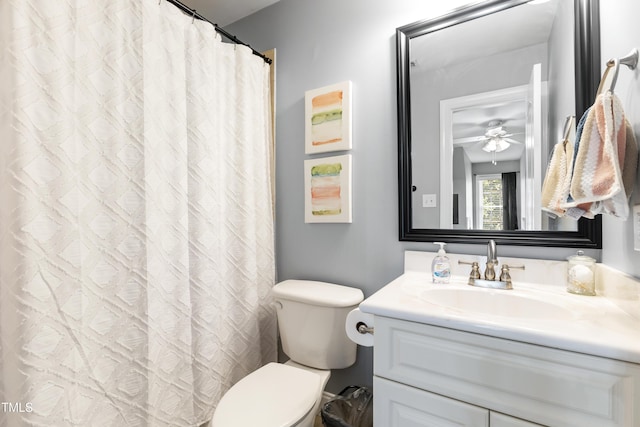 2512 Stewart St, Fuquay Varina, NC 27526 - full bathroom with vanity and a ceiling fan